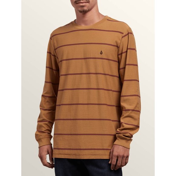 Volcom Crew Neck Long Sleeve Tee, Gold, Small - Picture 4 of 6